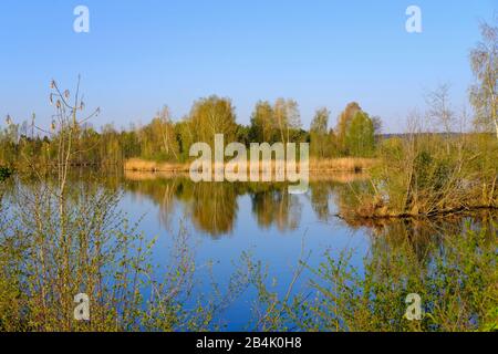 Réservoir De Bobinger, Réservoir De Wertach Près De Bobingen, À Augsburg, Swabia, Bavière, Allemagne Banque D'Images