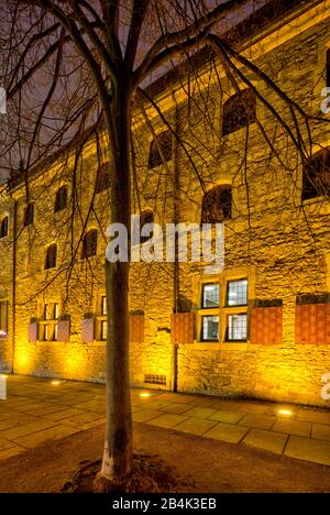 Gewandhaus, Altstadtmarkt, heure bleue, nuit, Braunschweig, Basse-Saxe, Allemagne, Europe Banque D'Images