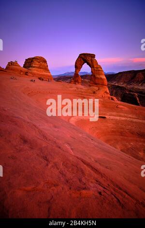 États-Unis, États-Unis D'Amérique, Utah, Arches National Park, Moab, Délicat Arch Trail, Banque D'Images