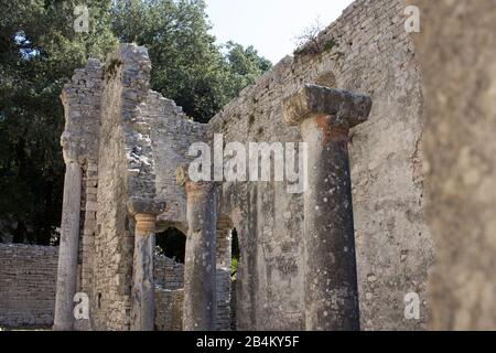 Ruines sur l'île croate de Brijuni Banque D'Images