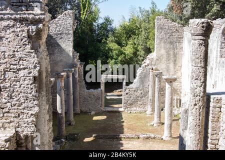 Ruines sur l'île croate de Brijuni Banque D'Images