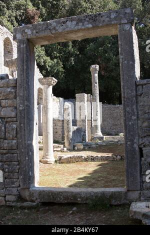 Ruines sur l'île croate de Brijuni Banque D'Images