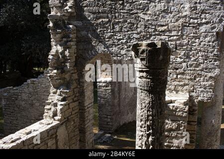Ruines sur l'île croate de Brijuni Banque D'Images