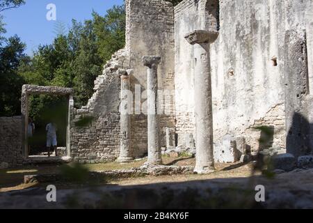 Ruines sur l'île croate de Brijuni Banque D'Images