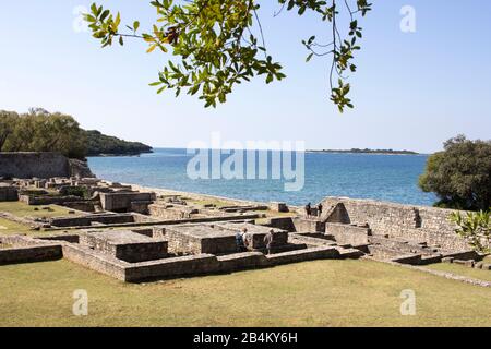 Ruines sur l'île croate de Brijuni Banque D'Images