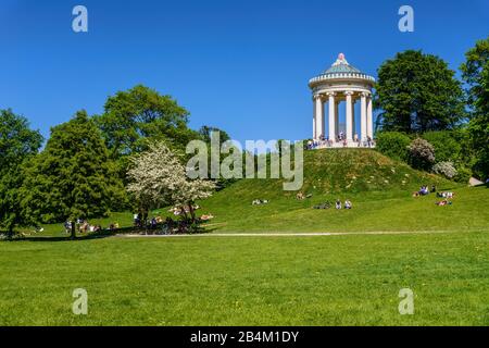 Deutschland, Bayern, Oberbayern, München, Englischer Garten Mit Monopteros Banque D'Images