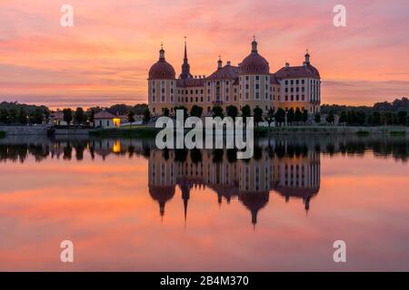 Allemagne, Saxe, Moritzburg, Château De Moritzburg, Bassin De Moritzburg Banque D'Images