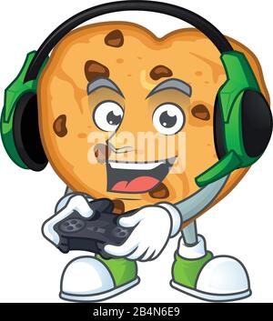 Une adorable pépite de chocolat amour dans le personnage de dessin animé de Sailor avec chapeau blanc Illustration de Vecteur