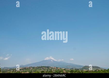 Le volcan Etna (Etna), San Giovanni la punta, Italie du sud, Europe, Sicile, Italie Banque D'Images