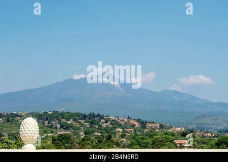 Le volcan Etna (Etna), San Giovanni la punta, Italie du sud, Europe, Sicile, Italie Banque D'Images