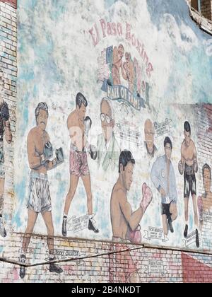 Fresque de boxe Banque D'Images