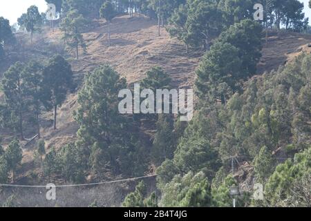 Belle vue sur la gare Shimla Pahari à Abbottabad Banque D'Images