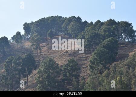 Belle vue sur la gare Shimla Pahari à Abbottabad Banque D'Images