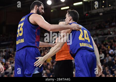 Barcelone, Espagne. 06 mars 2020. Nikola Mirotic du FC Barcelona lors du match de basket-ball de l'Euroligue joué entre le FC Barcelona Basquet et le FC Bayern Munich Basketball à Palau Blaugrana le 6 mars 2020 à Barcelone, Espagne. Crédit: Dax/ESPA/Alay Live News Banque D'Images