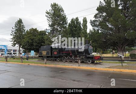 Ancienne locomotive express de patagonie la Trochita, dans la ville d'Esquel, en Argentine Banque D'Images