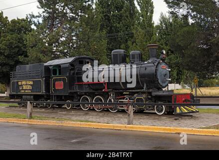 Ancienne locomotive express de patagonie la Trochita, dans la ville d'Esquel, en Argentine Banque D'Images