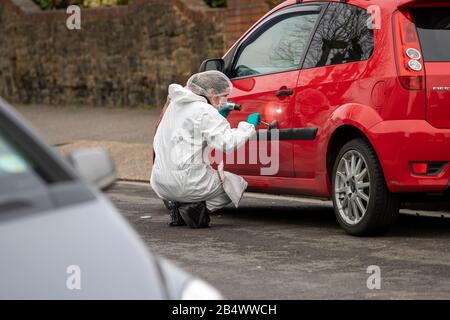 Southend, Essex, Royaume-Uni. 7 mars 2020. La police d'Essex enquête sur des lieux de crimes graves sur la route Cromer, à Southend-On-Sea, dans l'Essex. La police a été appelée à 5 heures du matin. On ne sait pas exactement pourquoi les services d'urgence ont été appelés à Southend ou si quelqu'un a été grièvement blessé. Plus d'informations à venir. Crédit: Ricci Fothergill/Alay Live News Banque D'Images