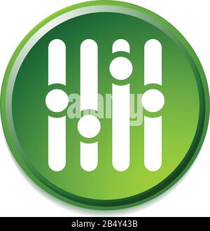 Icône avec symbole de réglage. Panneau de commande, niveaux, icône de concept de paramètres Illustration de Vecteur