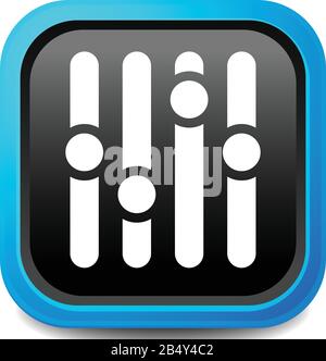 Icône avec symbole de réglage. Panneau de commande, niveaux, icône de concept de paramètres Illustration de Vecteur