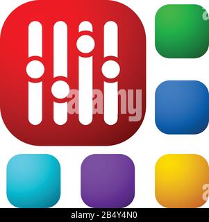 Icône avec symbole de réglage. Panneau de commande, niveaux, icône de concept de paramètres Illustration de Vecteur