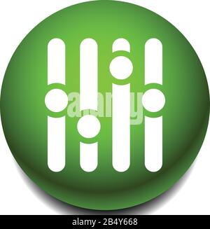 Icône avec symbole de réglage. Panneau de commande, niveaux, icône de concept de paramètres Illustration de Vecteur