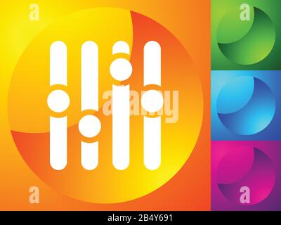 Icône avec symbole de réglage. Panneau de commande, niveaux, icône de concept de paramètres Illustration de Vecteur