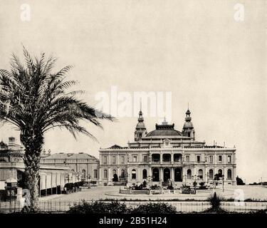 Casino Monte Carlo, Monaco, Europe. Ancienne photographie de la fin du XIXe siècle du Portfolio de Photographies de John L Stoddard 1899 Banque D'Images