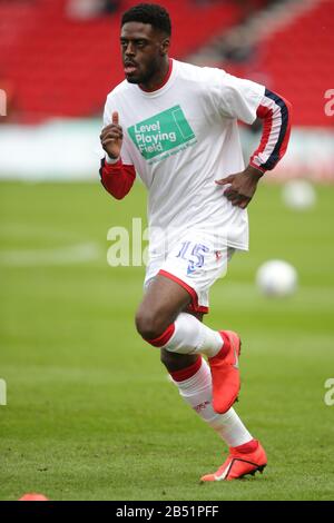 Stoke On Trent, Royaume-Uni. 7 mars 2020. Le défenseur de Stoke City Bruno Martins Indi (15) se réchauffe lors du match de championnat EFL Sky Bet entre Stoke City et Hull City au stade de la meilleure 365, Stoke-on-Trent, Angleterre, le 7 mars 2020. Photo De Jurek Biegus. Utilisation éditoriale uniquement, licence requise pour une utilisation commerciale. Aucune utilisation dans les Paris, les jeux ou une seule publication de club/ligue/joueur. Crédit: Uk Sports Pics Ltd/Alay Live News Banque D'Images