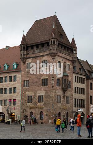 Nassauer Haus dans le centre de Nuremberg Banque D'Images