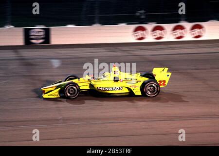 Newton Iowa, 20 juillet 2019 : 22 Simon Pagenaud, France, Team Penske, sur piste de course pendant la course de l'Iowa 300 Indycar. Banque D'Images