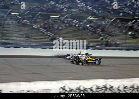 Newton Iowa, 20 juillet 2019 : (conducteur) sur piste de course pendant la course de l'Iowa 300 Indycar. Banque D'Images