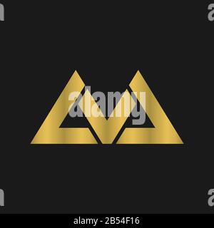 L , V , LV , logo lettre AA design monogramme de montagne logo