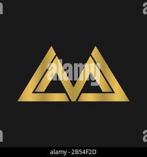 L , M , LM , logo lettre AA design monogramme de montagne logo Illustration de Vecteur