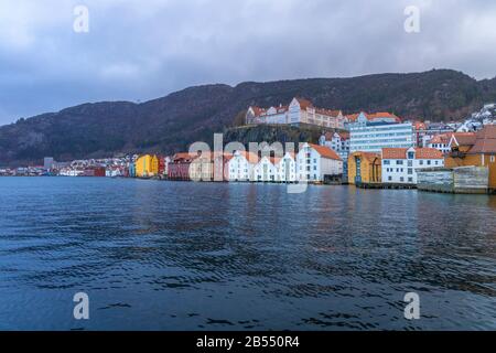 Vieilles maisons de wodden à Bergen, Norvège Banque D'Images