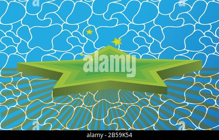 Les étoiles sont sur différents types de textures Illustration de Vecteur