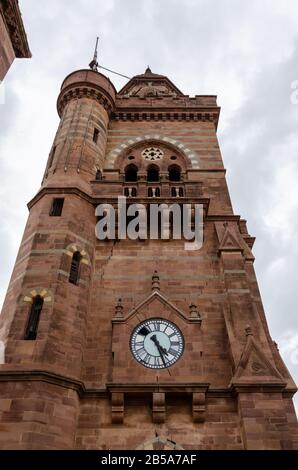 Tour de l'horloge de Prag Mahal, Bhuj, Kutch, Gujarat, Inde Banque D'Images