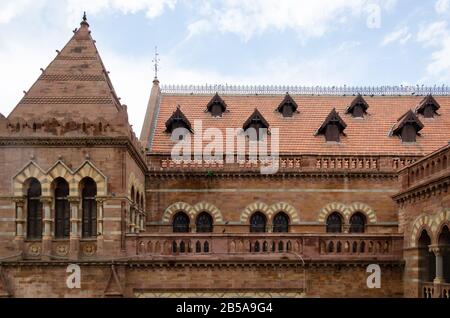 Architecture gothique italienne de Prag Mahal, Bhuj, Kutch, Gujarat, Inde Banque D'Images