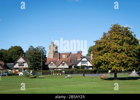 Village vert à Leigh, près de Tonbridge, Kent, Angleterre Banque D'Images