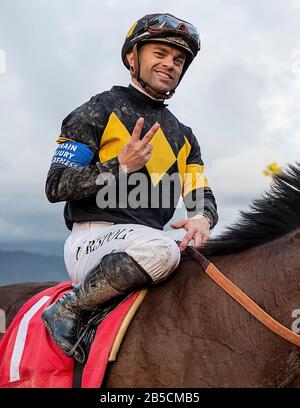 Arcadia, Californie, États-Unis. 7 mars 2020. Mars 07: Umberto Rispoli au parc Santa Anita à Arcadia, Californie, le 7 mars 2020. Evers/Eclipse Sportswire/Csm/Alay Live News Banque D'Images