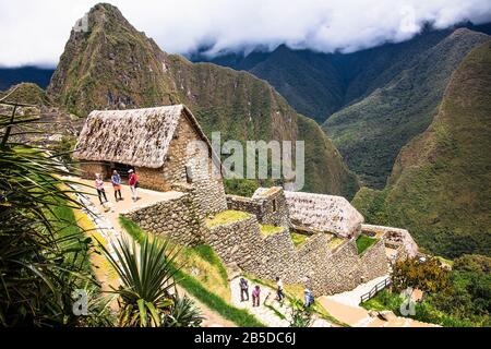 Machu Picchu Pueblo, Pérou - Jan 8, 2019 : vue panoramique sur la vieille ville de Machu Picchu au Pérou. L'Amérique du Sud. Banque D'Images