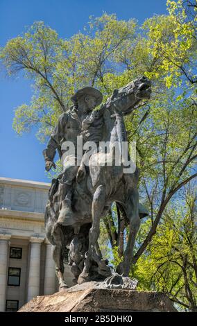 Bucky O'Neill Monument alias Rough Rider Monument, 1907, par Solon Hannibal Borglum au palais de justice Plaza à Prescott, Arizona, États-Unis Banque D'Images