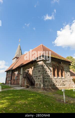 Église historique de Zarrentin-Lassohn, comté de Ludwigslust-ParchimPomerania, Allemagne de l'est, Europe centrale Banque D'Images