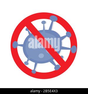 Virus Corona. 2019-nCoV. Le virus Corona à Wuhan, en Chine, La Propagation mondiale et le concept D'Icône du virus Sopping Corona Illustration de Vecteur