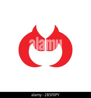 sourire citrouille lettre m design vectoriel Illustration de Vecteur