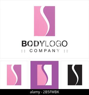 Logo Body Shape Vector Symbol Company (Logotype). Illustration Géométrique, Beauté, Style De Mode. Design Élégant Et Moderne De Concept D'Identité Illustration de Vecteur