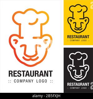 Logo Chef Lion (Lioness) Vector Symbol Company (Restaurant) (Logotype). Illustration De L'Icône Style De Cuisson. Idée De Conception De Concept D'Identité Moderne Et Élégante Illustration de Vecteur