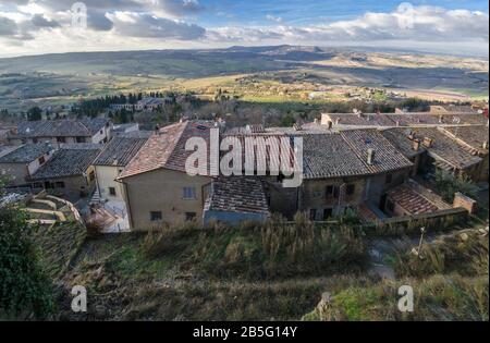 Panorama de Montepulciano vu d'en haut Banque D'Images