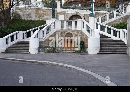 Strudlhofstiege un ancien escalier à Vienne Banque D'Images