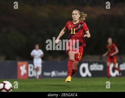 Parchal, Portugal. 7 mars 2020. Lagos, PORTUGAL: 7 mars belge Janice Cayman (11) photographié pendant le match de football féminin entre les équipes nationales de Belgique appelé les flammes rouges et le Portugal le deuxième jour de match de la coupe Algarve 2020, un prestigieux tournoi de womensocer amical au Portugal David Catry/SPP-Sportpix crédit: SPP Sport Press photo. /Alay Live News Banque D'Images