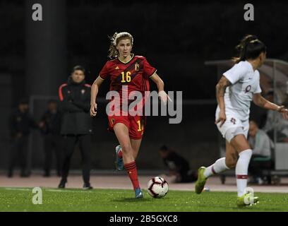 Parchal, Portugal. 7 mars 2020. Lagos, PORTUGAL: Mar 7 belge Marie Minnaert (16) photographié pendant le match de football féminin entre les équipes nationales de Belgique appelé les flammes rouges et le Portugal le deuxième jour de match de la coupe Algarve 2020, un prestigieux tournoi de womensocer amical au Portugal David Catry/SPP-Sportpix crédit: SPP Sport Press photo. /Alay Live News Banque D'Images